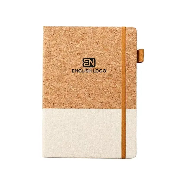 Eco-Friendly Patchwork Cork & Wheat Straw Faux Leather Noteb