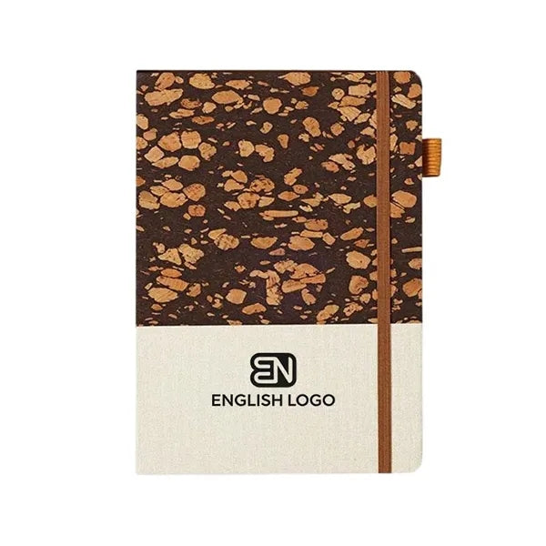 Eco-Friendly Patchwork Cork & Wheat Straw Faux Leather Noteb