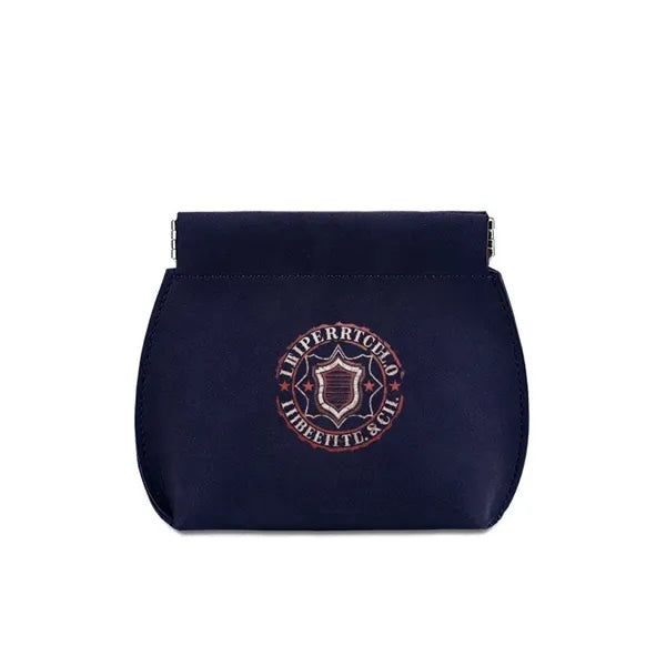 Logo Soft PU Leather Spring Snap Mini Storage Pouch
