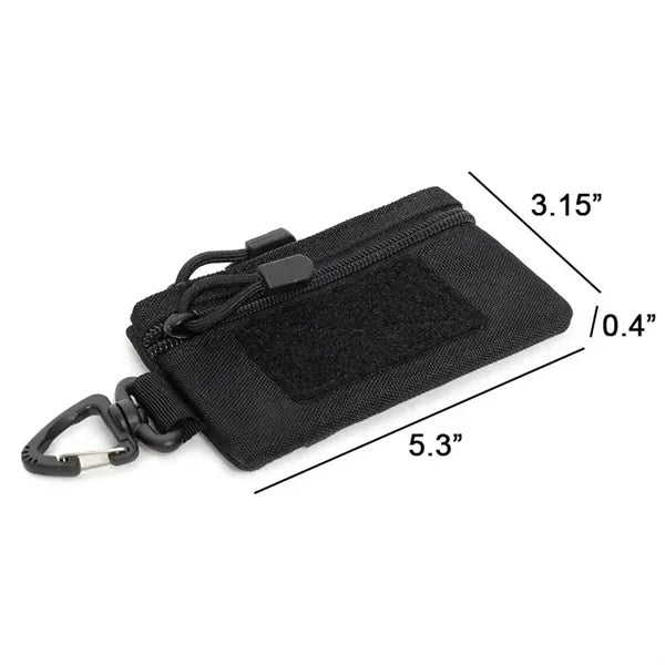 Mini Nylon Organizer Key Pouch with Carabiner