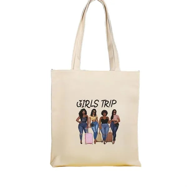 Logo Canvas Shoulder Bag Fashion Large Capacity Tote
