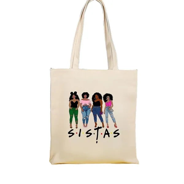 Logo Canvas Shoulder Bag Fashion Large Capacity Tote