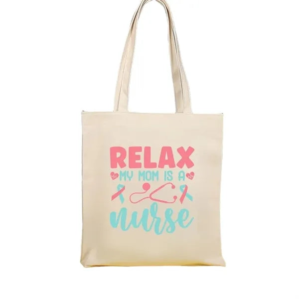 Logo Canvas Shoulder Bag Fashion Large Capacity Tote