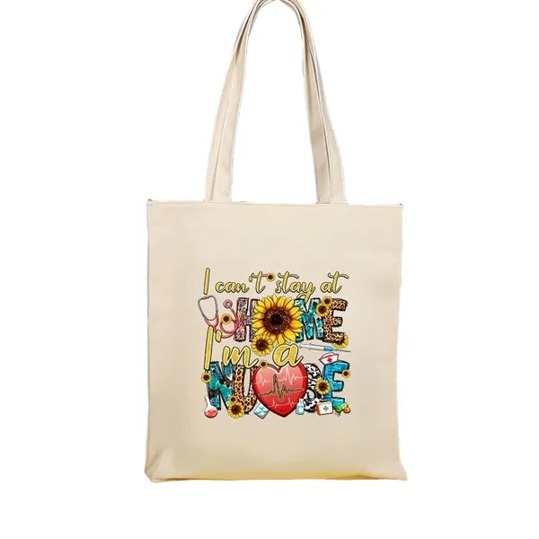 Logo Canvas Shoulder Bag Fashion Large Capacity Tote