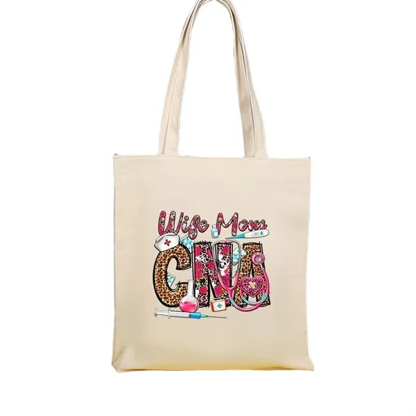 Logo Canvas Shoulder Bag Fashion Large Capacity Tote