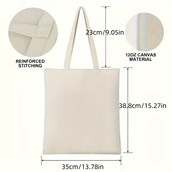 Logo Canvas Shoulder Bag Fashion Large Capacity Tote