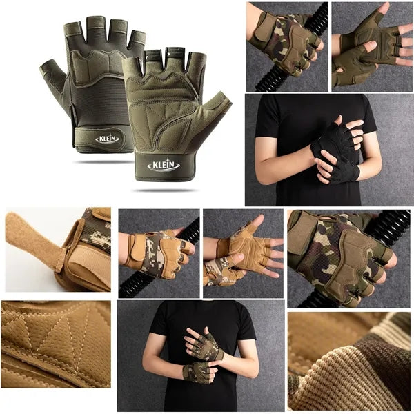 Tactical Half Finger Gloves Outdoor Grip Gear