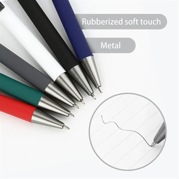 Soft rubber coated full-color metal pen