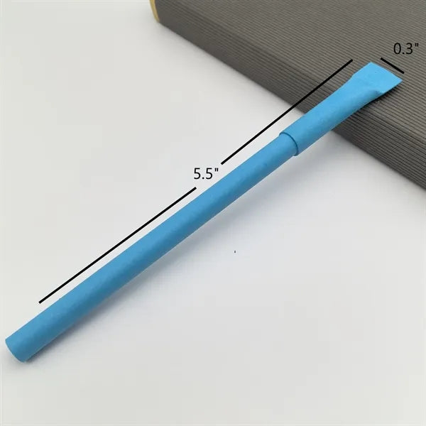 Eco-Friendly Kraft Paper Tube Pens in Assorted Candy Colors