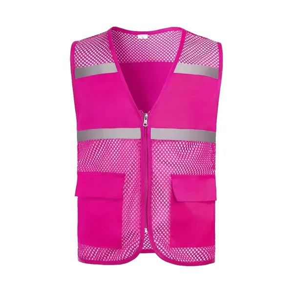 Breathable Mesh Safety Reflective Vest With Dual Pockets