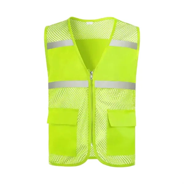 Breathable Mesh Safety Reflective Vest With Dual Pockets