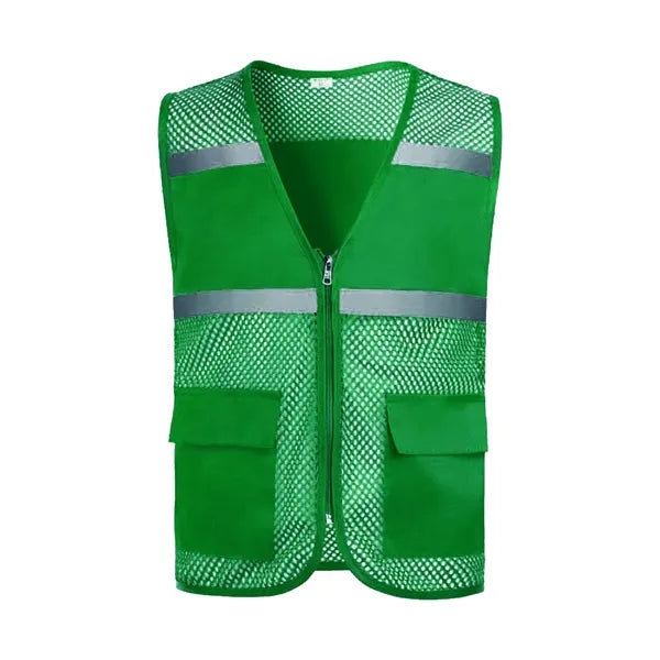 Breathable Mesh Safety Reflective Vest With Dual Pockets