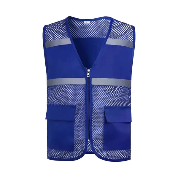 Breathable Mesh Safety Reflective Vest With Dual Pockets