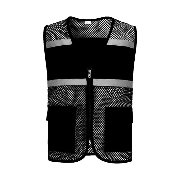 Breathable Mesh Safety Reflective Vest With Dual Pockets