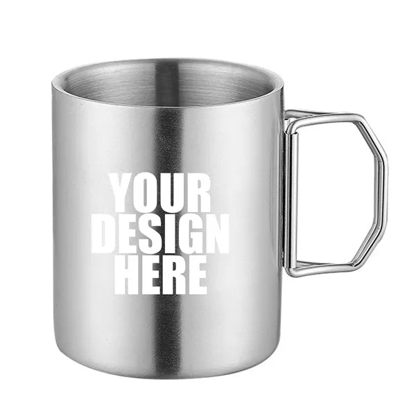 Stainless Steel Folding Handle Camping Mug