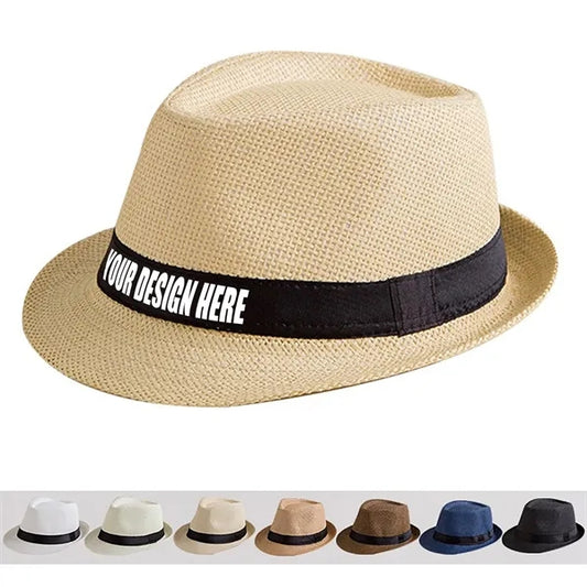 Classic Straw Fedora Hat