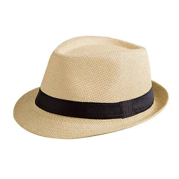 Classic Straw Fedora Hat
