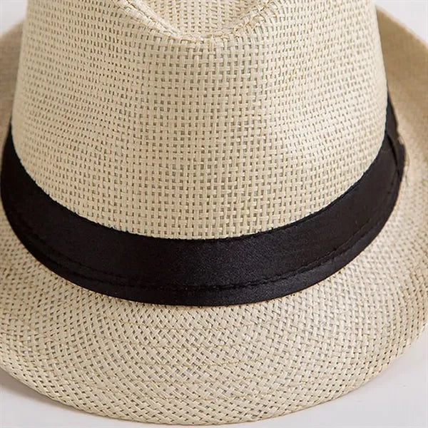 Classic Straw Fedora Hat