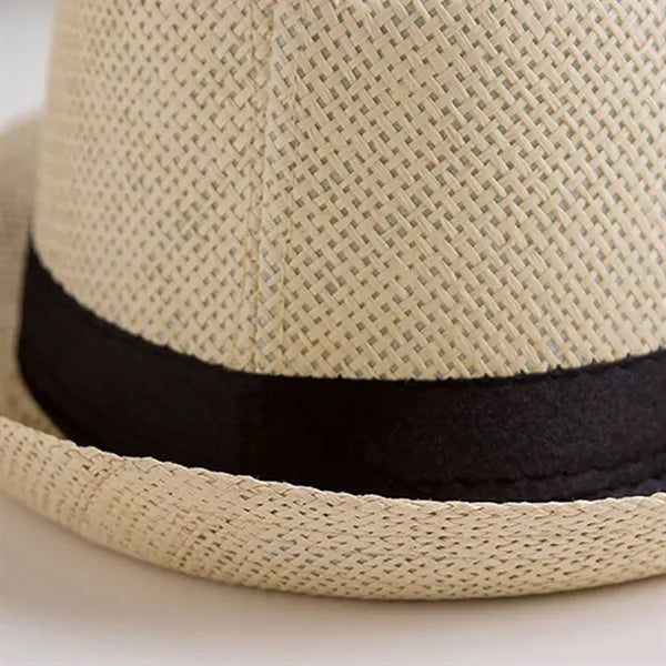 Classic Straw Fedora Hat