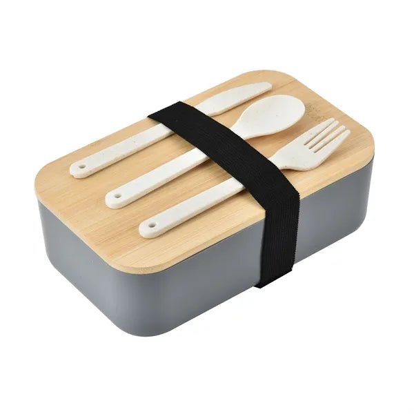 Wheat Straw Bento Lunch Box with Bamboo Lid