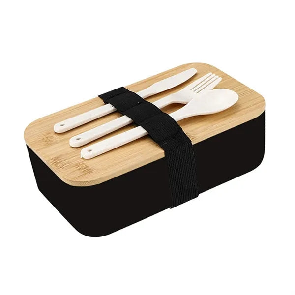 Wheat Straw Bento Lunch Box with Bamboo Lid
