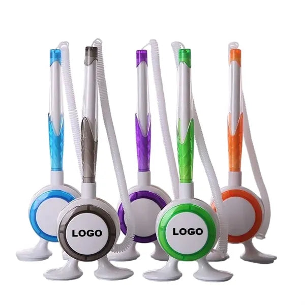 CustomBank Counter Ballpoint Pen with Round Stand set