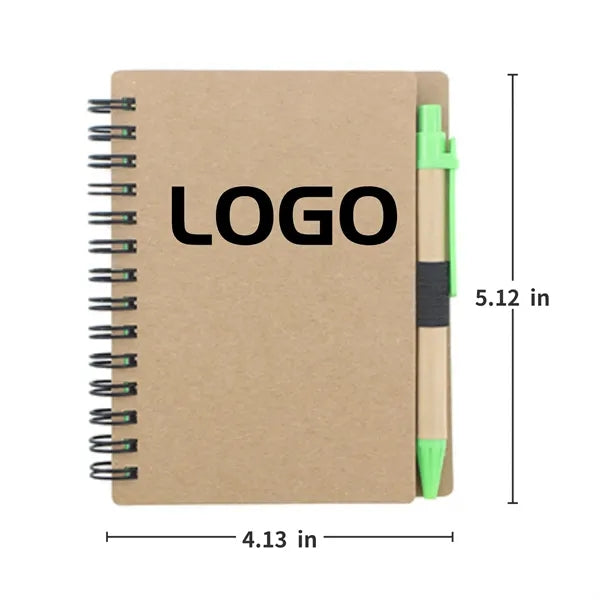 Sustainable Stationery Set: 5" Custom Kraft Journal & Pen
