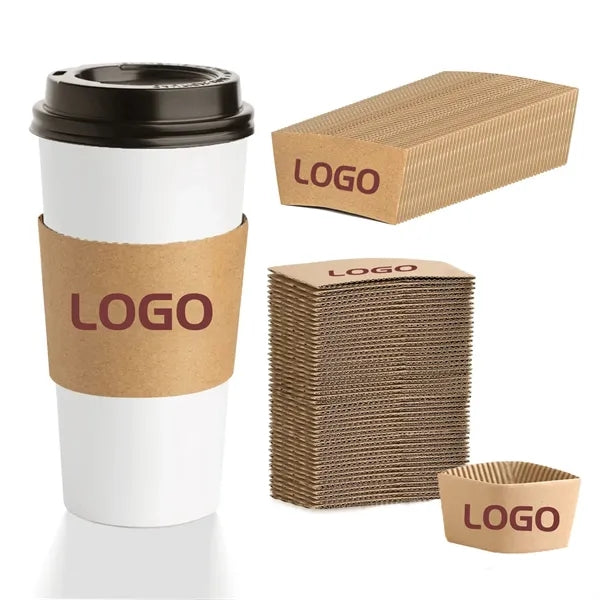 Eco-Friendly Kraft Corrugated Paper Coffee Cup Sleeve