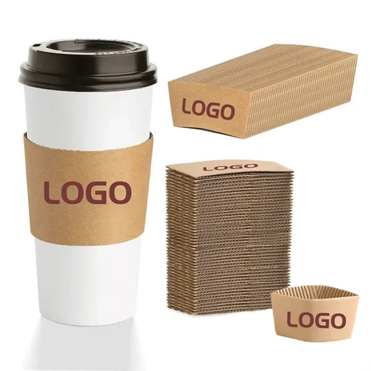 Eco-Friendly Kraft Corrugated Paper Coffee Cup Sleeve