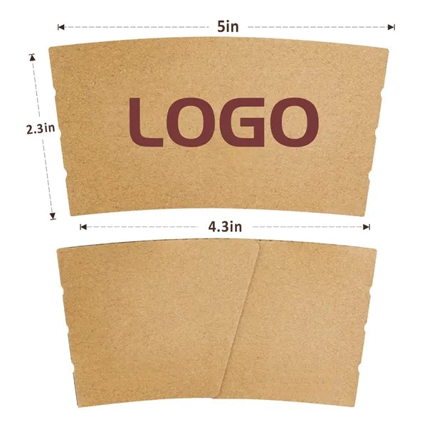 Eco-Friendly Kraft Corrugated Paper Coffee Cup Sleeve