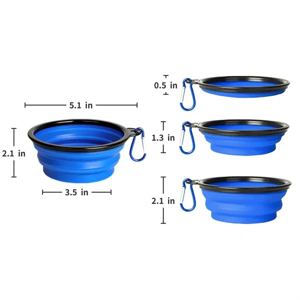 12oz Portable Silicone-Like TPE Folding Dog Bowl