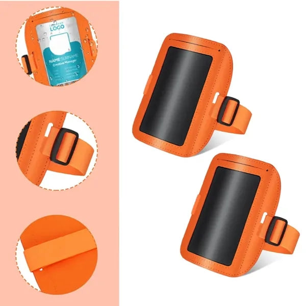 Adjustable PU Leather Armband ID Badge Holder