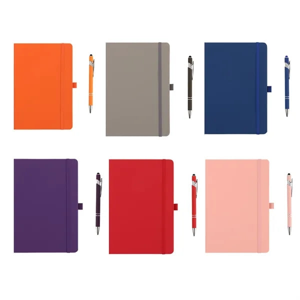 A6 Banded Notebook and Metal Ballpoint Pen