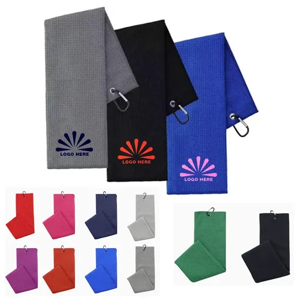 3 Holes Customized Tri-fold Golf Towel