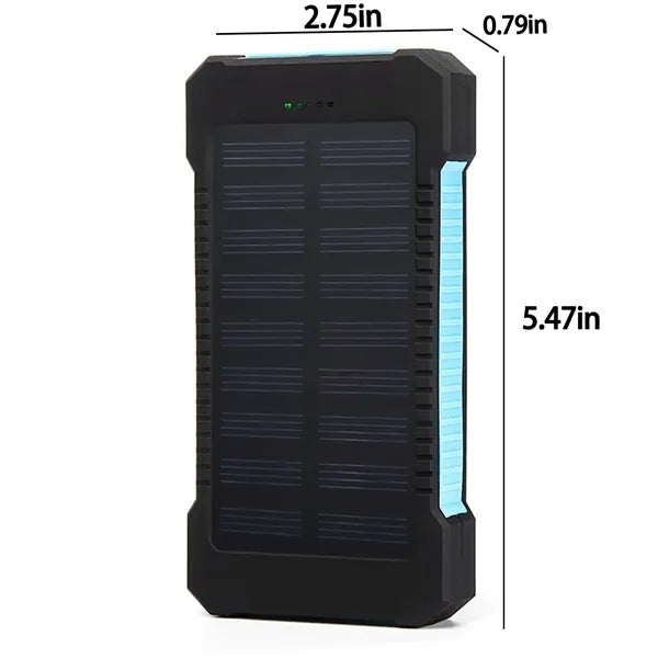 Solar Power Bank 10000mAh With Compass and LED Light