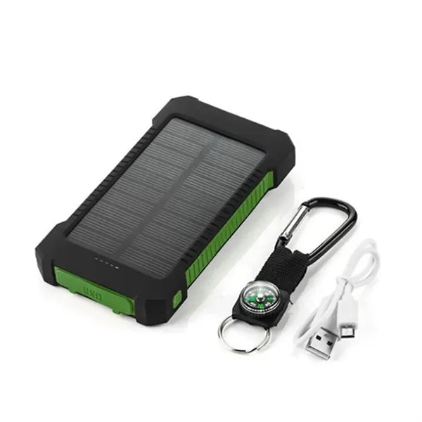 Solar Power Bank 10000mAh With Compass and LED Light
