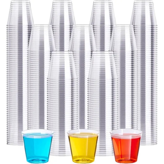 1oz Clear Plastic Disposable Hard Cups