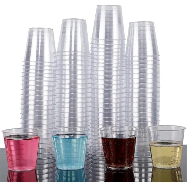 1oz Clear Plastic Disposable Hard Cups