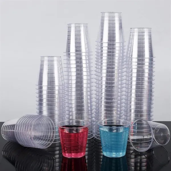 1oz Clear Plastic Disposable Hard Cups