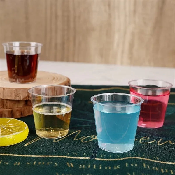 1oz Clear Plastic Disposable Hard Cups