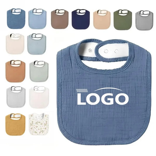 Multi-Color Optional Soft Absorbent Bibs With Custom Logo
