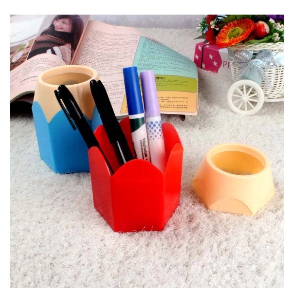 Pencil Shape Plastic Pen Holder