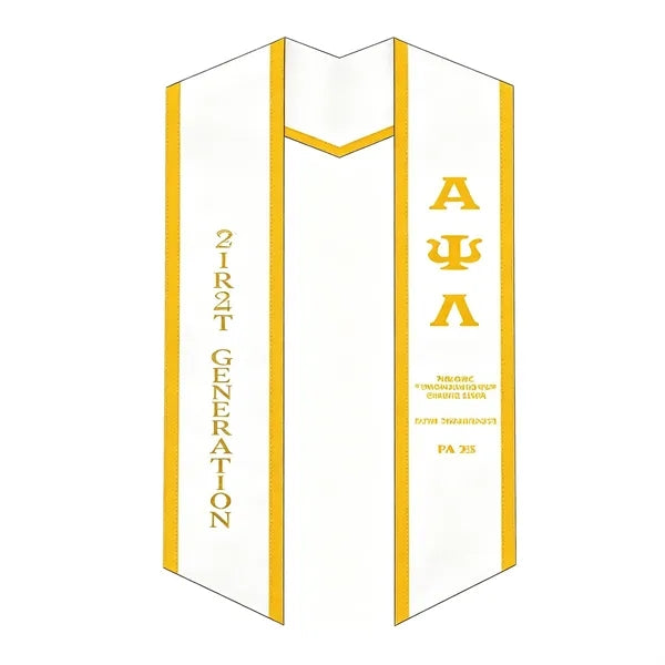 Premium Satin Embroidered Graduation Stole