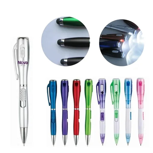 Plastic LED Light Pen With Torch Gift