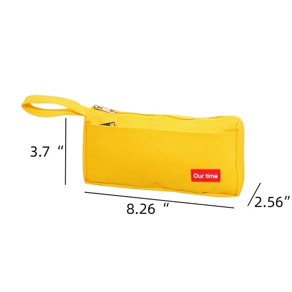 Canvas Pencil Pouch with Handle