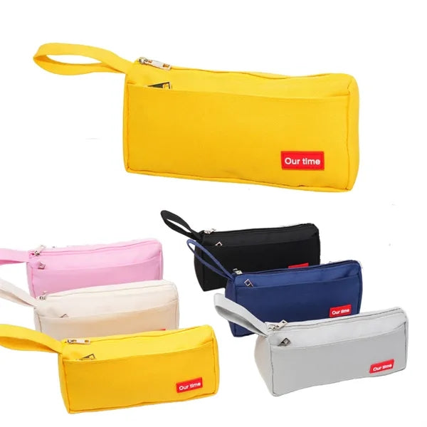 Canvas Pencil Pouch with Handle