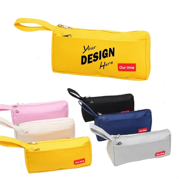 Canvas Pencil Pouch with Handle