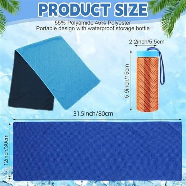 Breathable Quick-Drying Towels with Storage Bottle & Lanyard