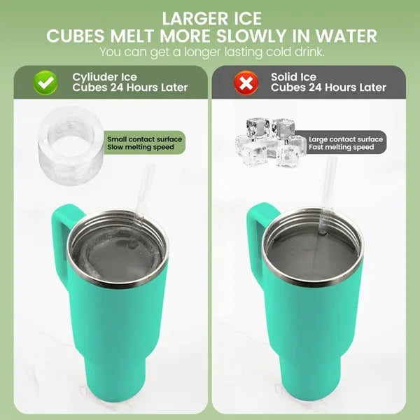 Tier Hollow Ice Mold with Lid for 20&40oz Tumbler Cups