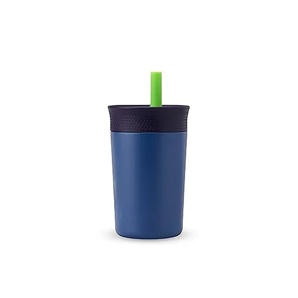 12Oz Stainless Steel Coffee Cup Multi-colors Silicone Straw